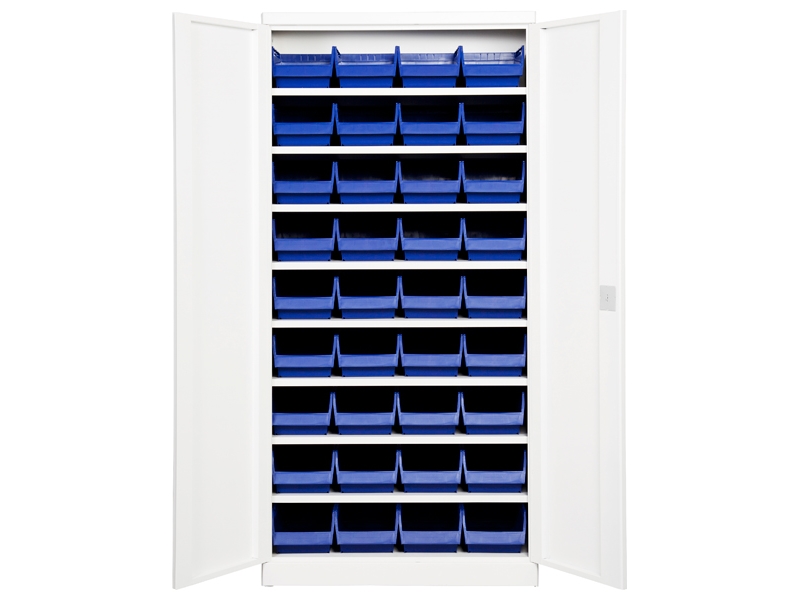 Förvaringsskåp ASPB Mod1 1980x1200x470 Grå dörr Blå låda | Verktyg & Verkstad - Förvaring i verkstad - Hyllor | GameStuff