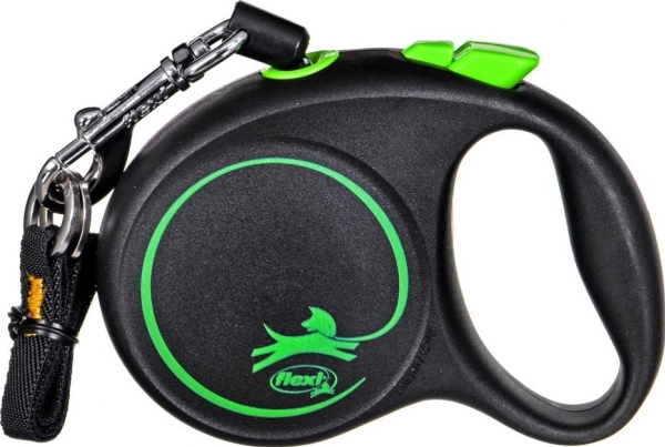 Flexi Black Design Xs Schnur 3 M, 8 Kg, Grün