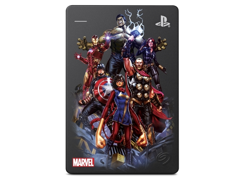 Seagate Game Drive for PS4 STGD2000203 Marvel Avengers Limited Edition - Avengers Assemble - harddisk 2 TB - ekstern - USB 3.0 - metalgrå - for Sony PlayStation