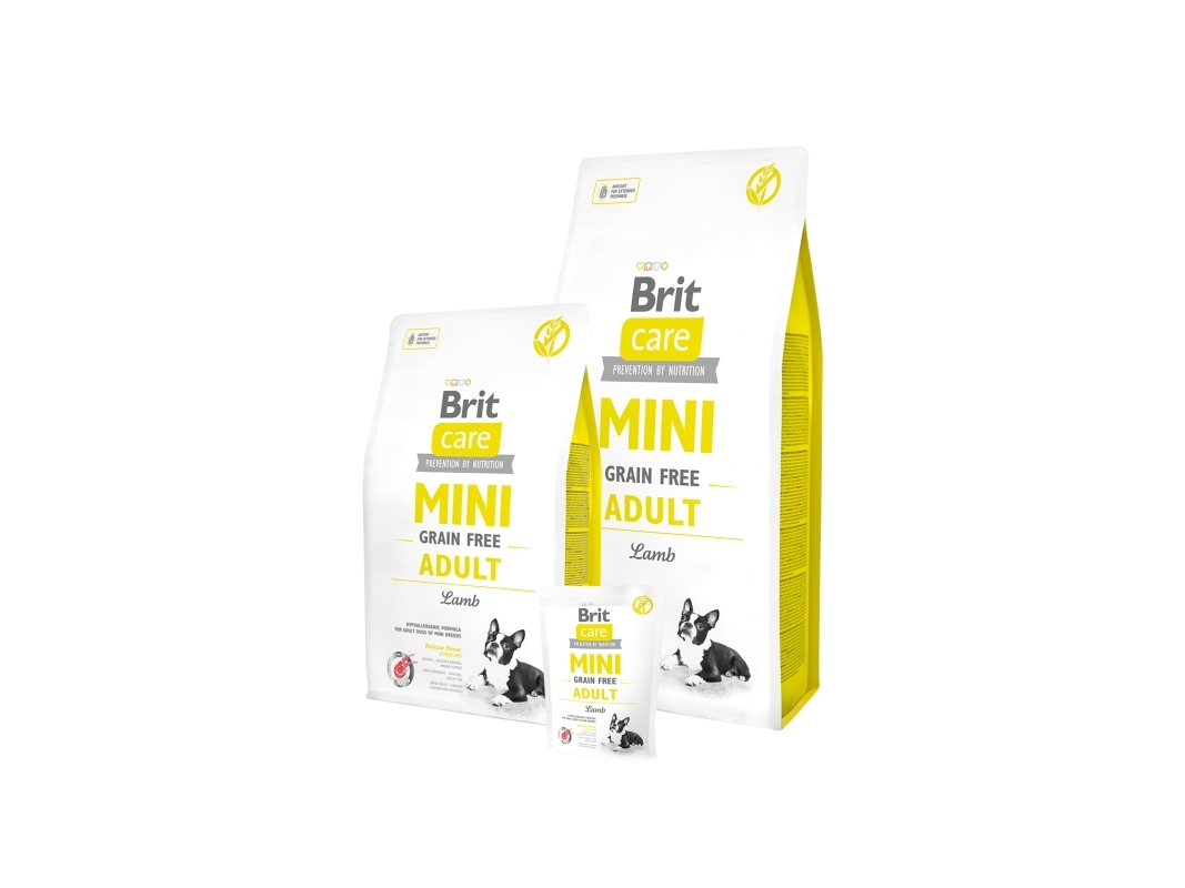 Brit Care Mini Grain Free Adult, Adult, Mini (5 - 10kg), Lam, 2 kg