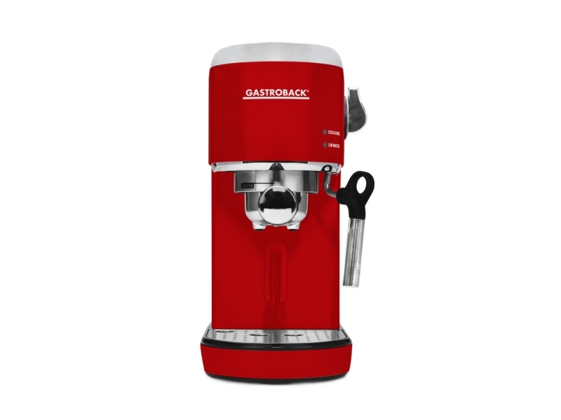 Gastroback Design Espresso Piccolo, Espressomaskine, 1,5 L, Malet Kaffe, 1400 W, Rød