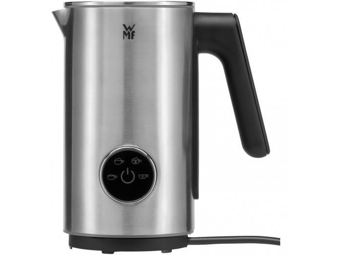 WMF mælkeskummer WMF Lumero design mælkeskummer, elektrisk, frappeblender, 100-250 ml, touch display, LED-lys, 500 watt, til varmt og koldt mælkeskum, varm mælk, mælkevarmer, mat rustfrit stål