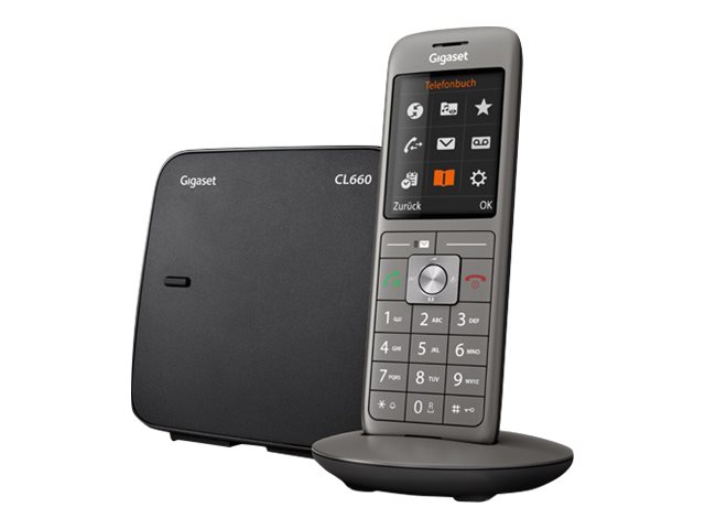 Gigaset CL660 - Trådlös telefon med nummerpresentation - DECT\GAP - svart, antracit