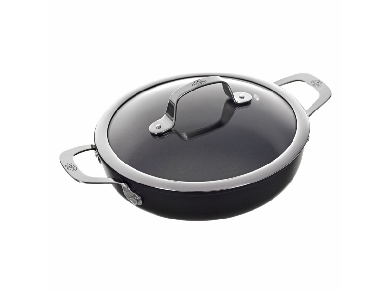 Kjele med lokk Ballarini Alba ALBG3ED.24D Grafitt Titan Rustfritt stål Aluminium Ã 24 cm