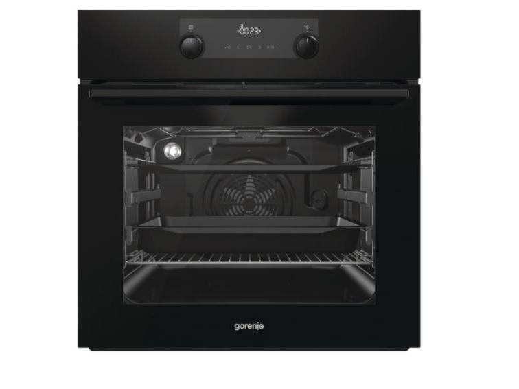 Gorenje Bos6737e13fbg, Stor, Elektrisk Ovn, 77 L, 300 °C, Teleskopisk Hyldesystem, Aquaclean