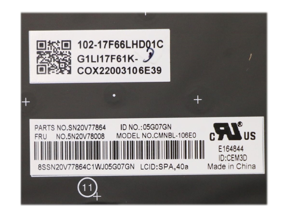 Chicony - Notebooks Udskiftningstastatur - Med Trackpoint, Ultranav - Bagbelyst - Qwerty - Spansk - Sort - Fru - For Thinkpad P15s Gen 1 20T4, 20T5