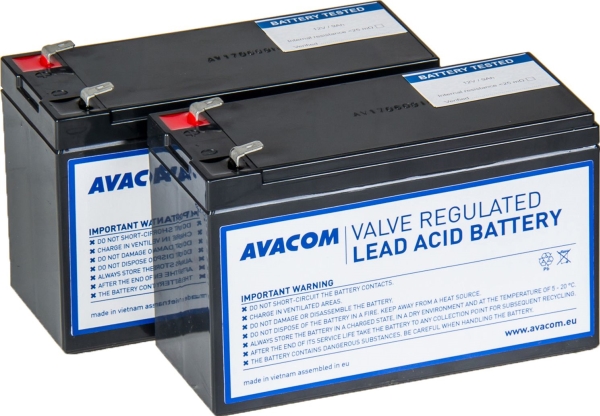 Avacom Batterisæt Rbc166 12V/2X9ah (Ava-Rbc166-Kit)