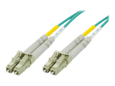 Deltaco - Netzwerkkabel - Lc/Pc Multimode (Stecker) Zu Lc/Pc Multimode (Stecker) - 25 M. - Glasfaser - 50 / 125 My - Om3 - Halogenfrei - Aquamarin