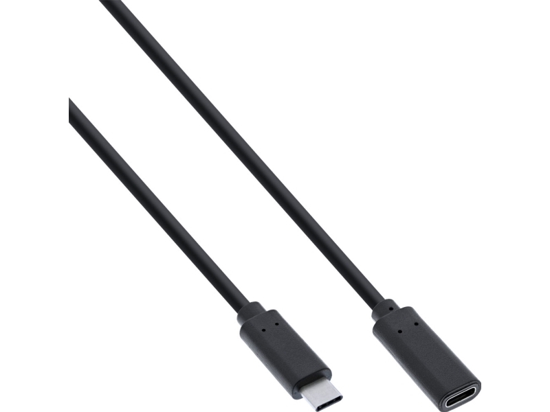 InLine 35772, 2 m, USB C, USB C, USB 3.2 Gen 2 (3.1 Gen 2), Svart | Datortillbehör - Kablar & adaptrar - Datakablar | GameStuff