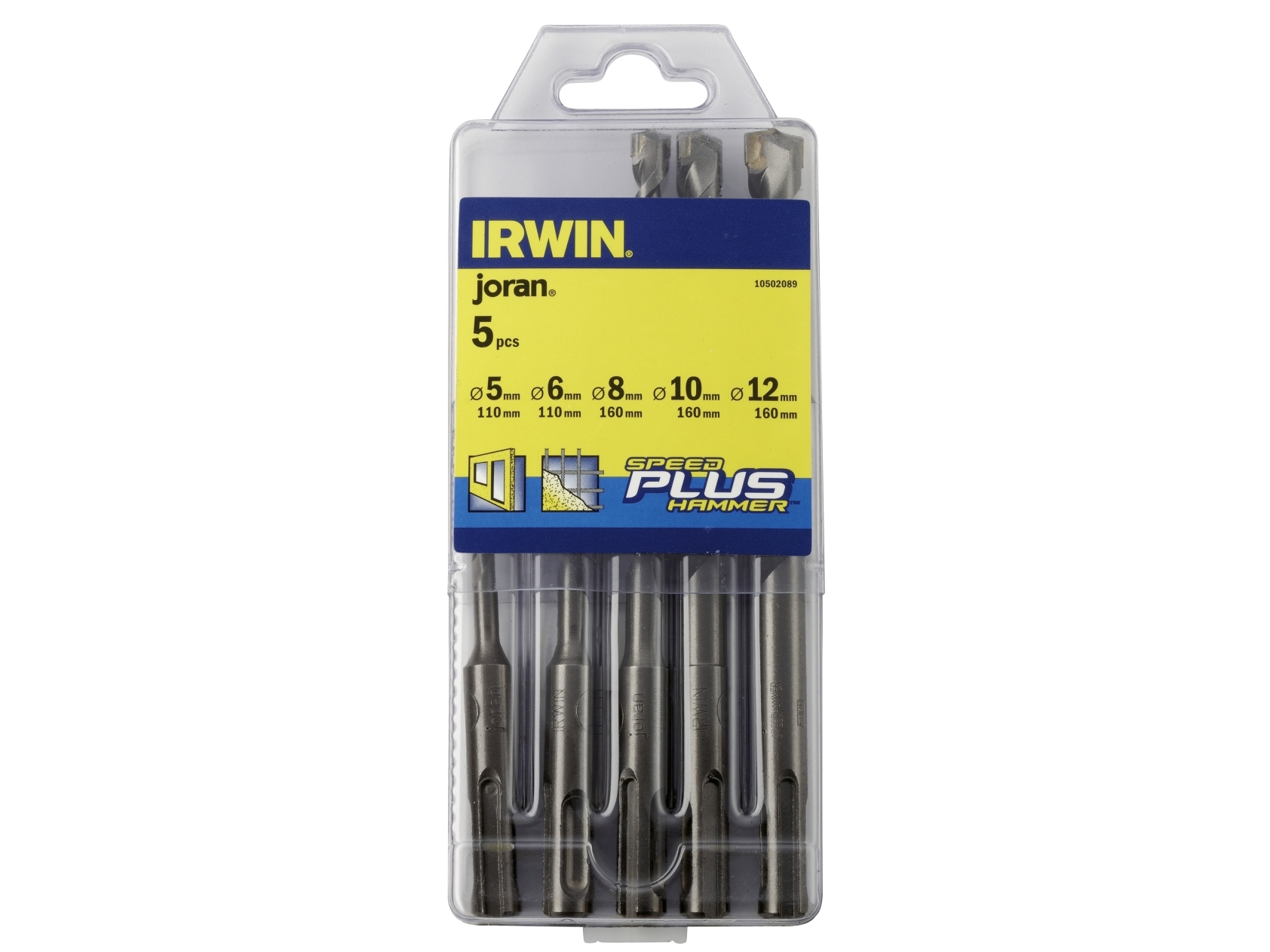 IRWIN 10502089, Borrhammare, Borrsats, SDS-plus skaft, 5 styck