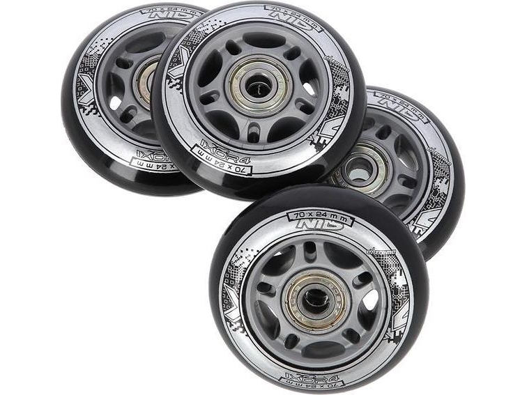 Nils Extreme PU 70x24 82A svart N (4 szt.) + ABEC-9 (8 szt.) NILS EXTREME | Utomhusleksaker - Gå / Löpande fordon - Inlines | GameStuff