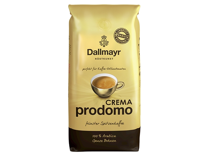 Dallmayr Pprodomo Crema 1000g, 1 kg, Americano, Espresso, Middels brent, 1 stykker, Veske