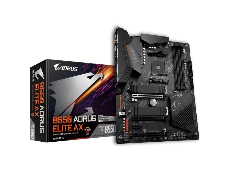 GIGABYTE B550 AORUS ELITE AX V2, AMD, Stik AM4, AMD Ryzen 3000 Series, AMD Ryzen 4000 Series, AMD Ryzen 5000 Series, Stik AM4, DDR4-SDRAM, 128 GB