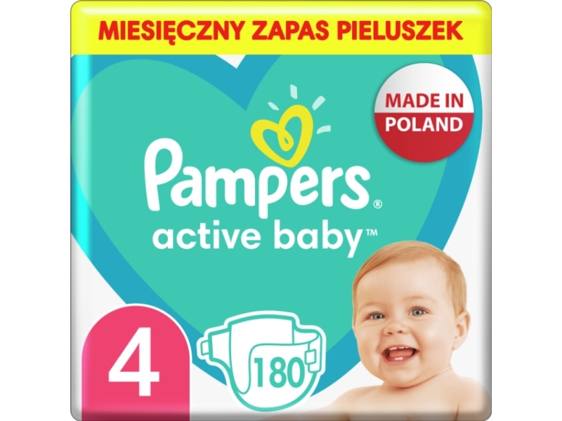 Pampers Active Baby Monatspackung Junge/Mädchen 4 180 Stück