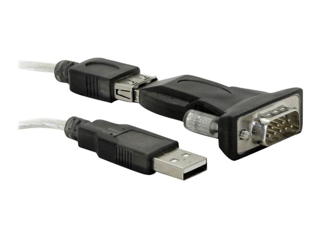 Delock Usb 2.0 Seriell 9St, Schwarz, Usb Typ-A, Db-9