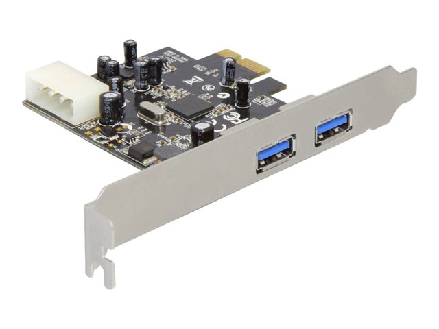 Delock PCI Express card > 2x USB 3.0 - USB-adapter - PCI Express x1 - USB 3.0 x 2 | Datortillbehör - Styrenheter - IO-kort | GameStuff