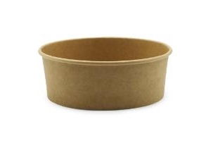 Salatskål Rund 1300 Ml Ø 185X70 Mm Pe-Belagt Brun,6 Ps X 50 Stk/Krt