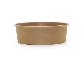 Saladskål Wok 500 Ml Ø150x46 Mm Kraft Pe-Belagt Karton Brun,6 Ps X 50 Stk/Kasse