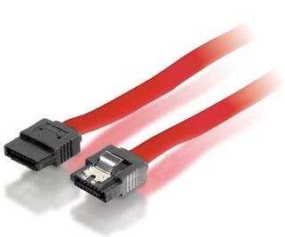 Equip Sata Ii Kabel, Abgewinkelt, 0.5M, 0,5 M, Sata Ii, Sata 7-Pin, Sata 7-Pin, Männlich/Männlich, Rot