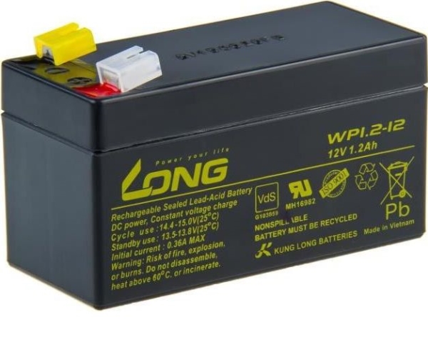 Long 12V 1,2Ah Lead-Acid Battery F1 (Wp1,2-12)
