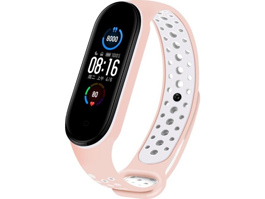 Xiaomi Mi Band 5 Armband - Dots - Rosa/Weiß