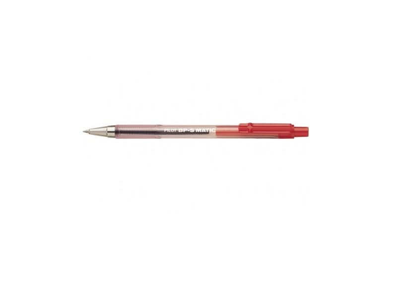 Kugelschreiber Pilot Bp-S Matic, Fein, 0,7 Mm, Rot, Schachtel Mit 12 Stück.