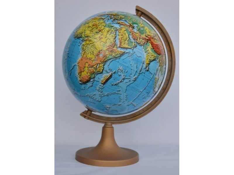 Zachem Globe 320 Politisk Fysisk Belyst