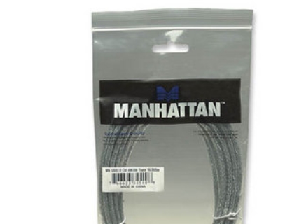 Manhattan 345408, 5 M, Usb A, Usb B, Usb 2.0, Hanstik/Hanstik, Sølv