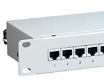 Equip 326324, Rj-45, Guld, Cat6, Grå, Reolmontering, 1U