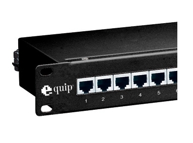 Equip 16-Port Cat.6 Geschirmtes Patch Panel, Schwarz, Rj-45, Gold, Cat6, Schwarz, Rackeinbau, 1U