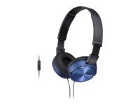 Sony Mdr-Zx310ap, Kabelgebunden, 10 - 24000 Hz, Anrufe/Musik, 125 G, Kopfhörer, Blau