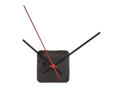 Tfa-Dostmann Analoges Uhrwerk Mit Uhrzeigerset, Quarzwanduhr, Quadratisch, Schwarz, Kunststoff, Aa, 1,5 V