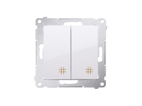 Kontakt-Simon DW7/2.01/11, Plast, Hvid, IP20, 250 V, 10 A, 75 mm