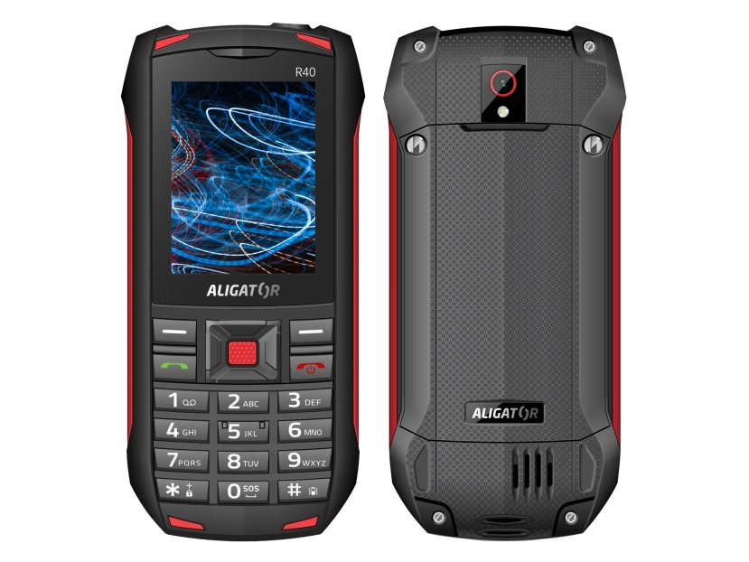 Alligator R40 Extremo, Menu, Dual Sim, 6,1 Cm (2,4"), 5 Mp, 2000 Mah, Sort, Rød