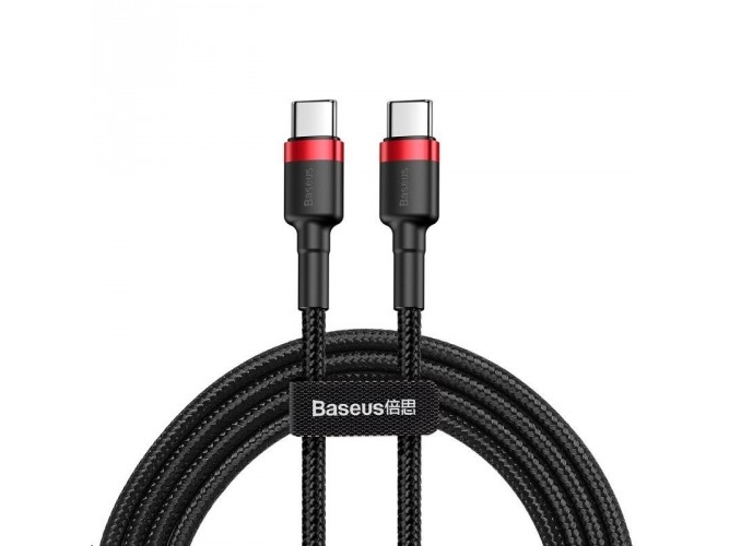 Usb-C Auf Usb-C Pd Baseus Cafule Pd 2.0 Qc 3.0 60W 2M Kabel (Schwarz/Rot)
