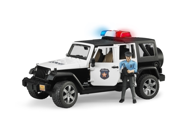 Bruder Jeep Wrangler Rubicon Police vehicle with police officer and accessories toy | Leksaker - Bilar och andra fordon - Akutbilar | GameStuff