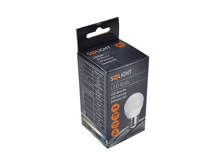 Solight Led Bulb, Miniglobe, 4W, E27, 3000K, 340Lm