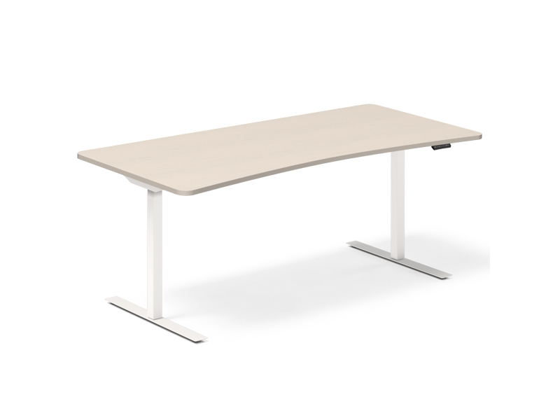Lyft-/sänkbord DNA, björk 1800x800mm 2-benig båge/Vit | Möbler - Bord - Kontorsbord | GameStuff