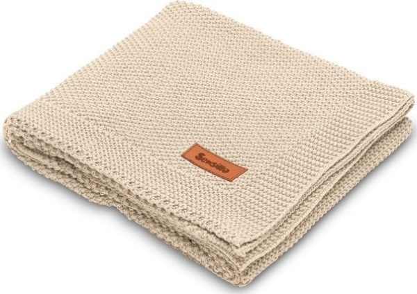 Se Sensillo Cotton Cotton Blanket 100X80 Beige 4320/5442 hos Computersalg.dk