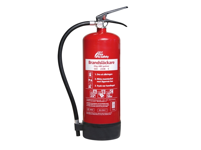 Feuerlöscher Rot 6Kg 55A