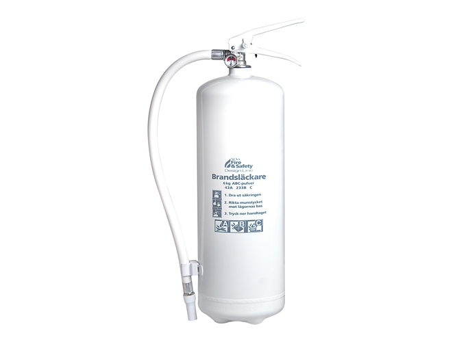Feuerlöscher Weiß 6Kg 43A