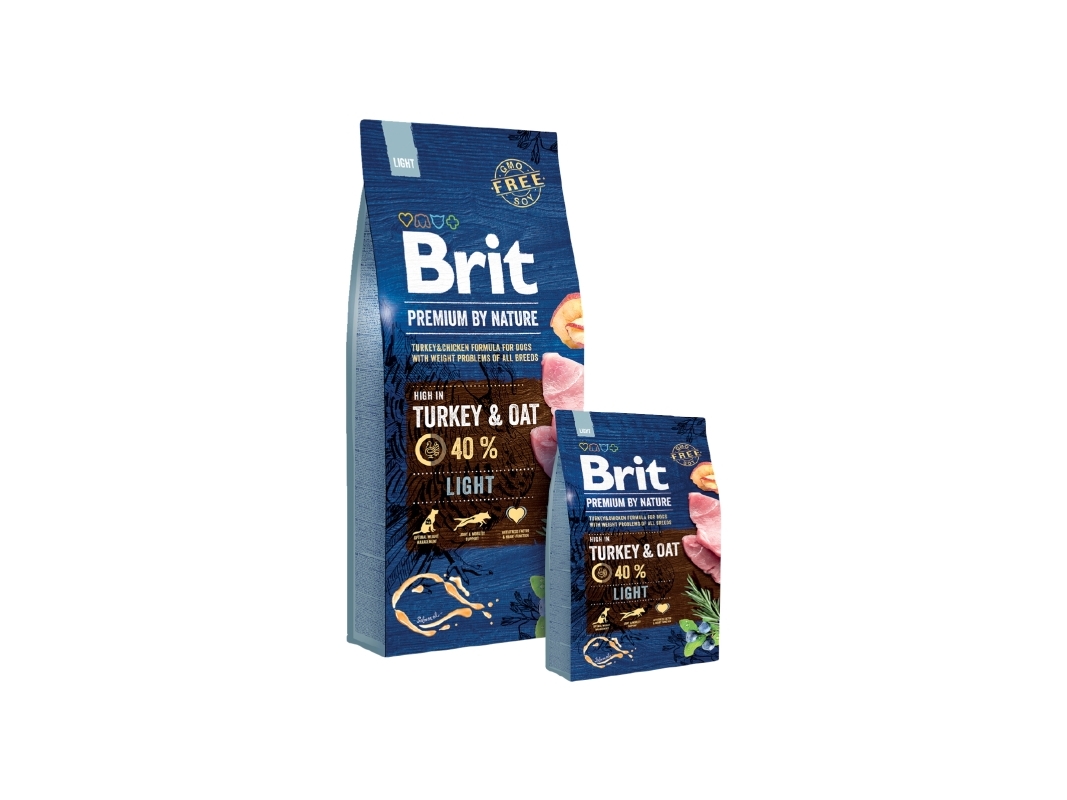 Brit Premium By Nature Ligh, Universel, Æble, Kylling, Majs, Kalkun, 15 Kg