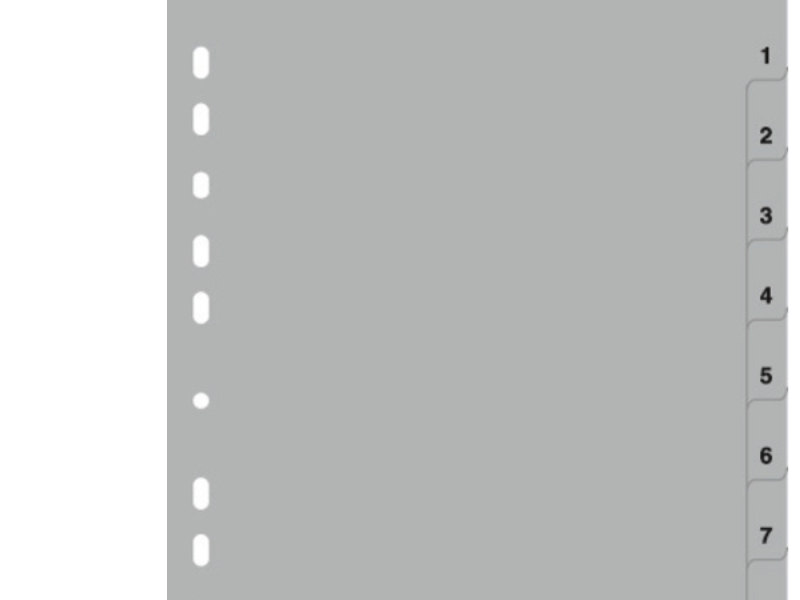 Durable 6511-10, Numeriska registerflikar, Polypropylen (PP), Grå, Poträtt, A4, 230 mm | Arkivlådor | GameStuff