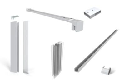 Vetro Profile Kit - Vetro Profile Kit för fast duschvägg, Matt White | VVS Artiklar - Badrum - Duschset & Tillbehör | GameStuff