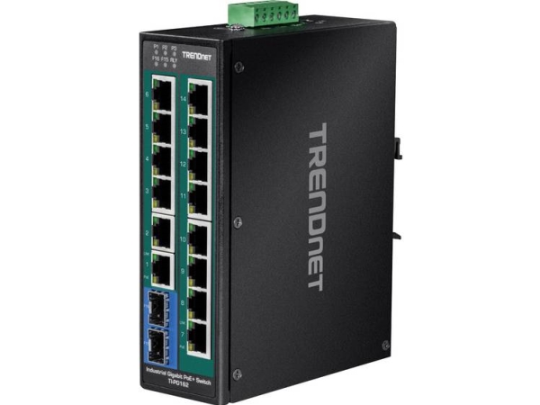 Trendnet Ti-Pg162 Industrieller Ethernet-Switch 10/100/1000 Mbit/S 21.22.1460