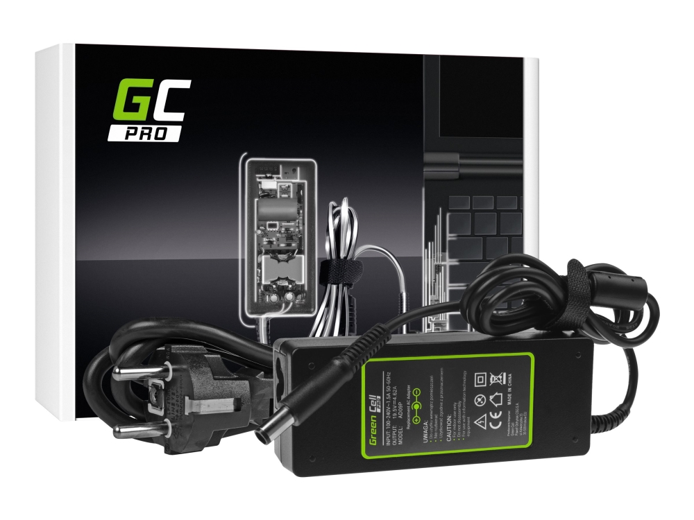 Green Cell PRO - Strømforsyningsadapter - AC 100-240 V - 90 Watt - sort - for Dell Inspiron 15 N5010, 15R N5110  Latitude E6410, E6420, E6430, E6510, E6520