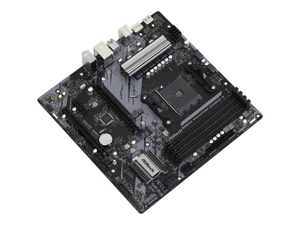 Asrock B550m Phantom Gaming 4 - Bundkort - Micro Atx - Socket Am4 - Amd B550 Chipset - Usb 3.2 Gen 1 - Gigabit Lan - Onboard Grafik (Cpu Påkrævet) -