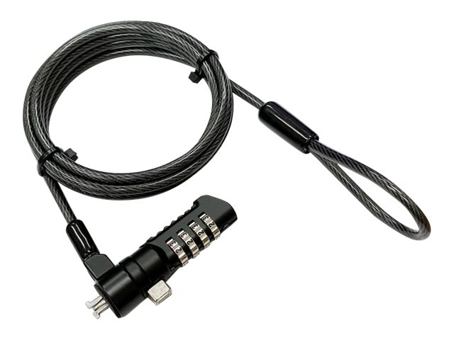 Estuff Sikkerhedskabelslås Sort 1.8 M