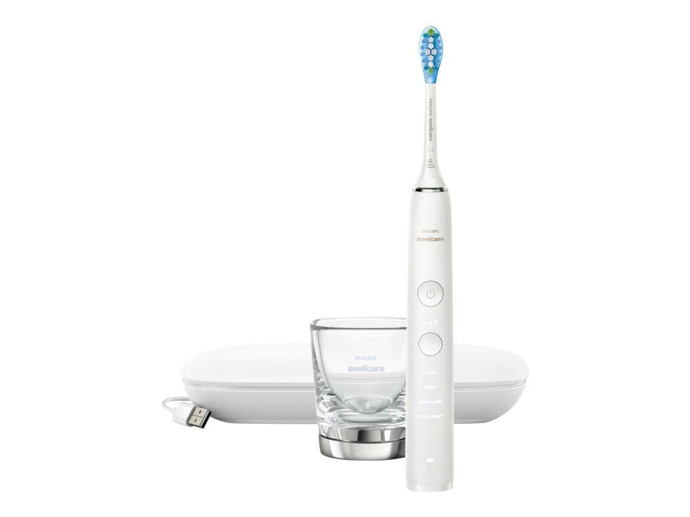 Philips Sonicare DiamondClean 9000 HX9911 - Tandborste - sladdlös - vit | Hälsa - Tandvård - Elektrisk tandborste | GameStuff