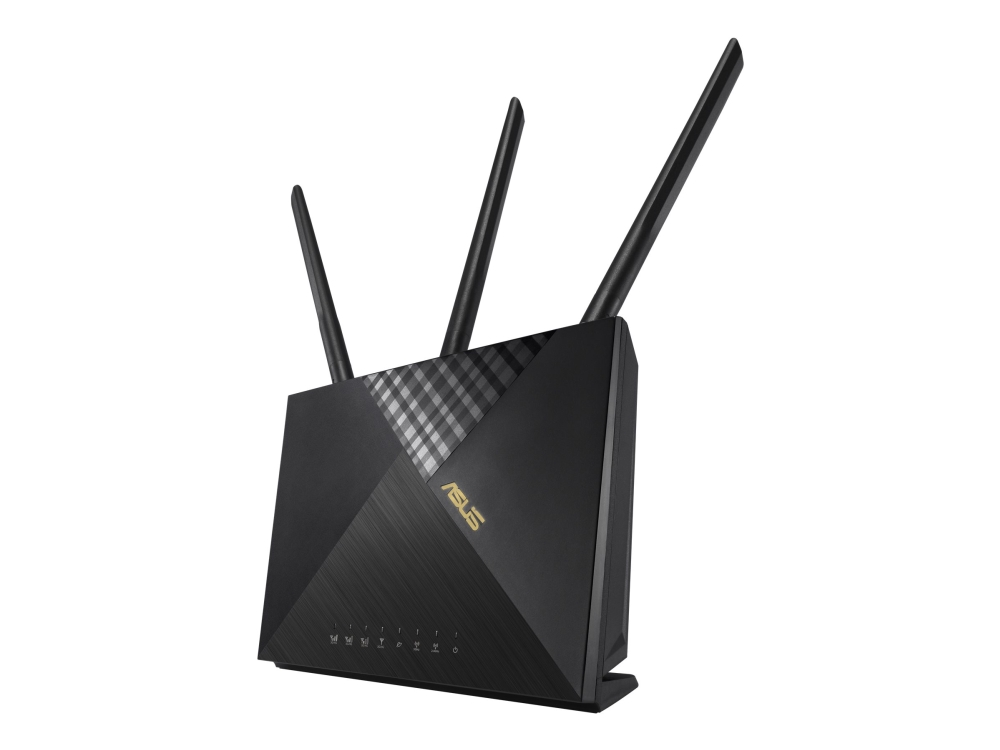 Asus 4G-Ax56, Wi-Fi 6 (802.11Ax), Dual-Band (2,4 Ghz/5 Ghz), Eingebauter Ethernet-Anschluss, 3G, Schwarz, Tabletop-Router